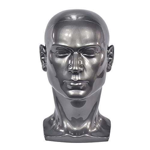 Mannequin tête maquette en PVC plastique avec base solide pour vitrine de magasin