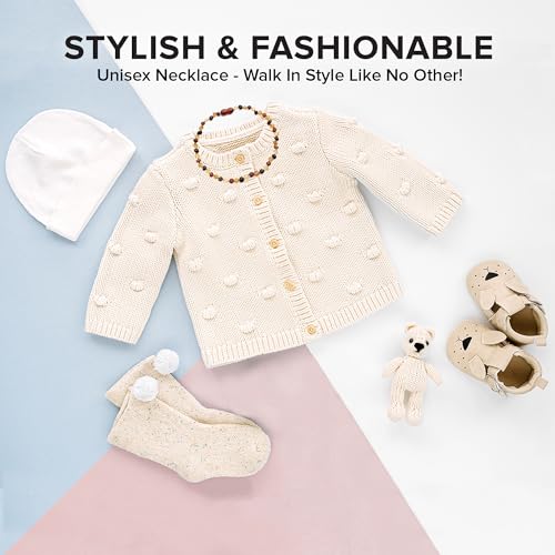 Baltic Proud Amber Necklace (Unisex Multi Raw 12.5 Inches) - Certified Premium Quality Raw Baltic Sea Amber3