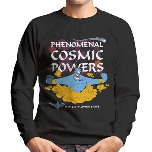 Image of All+Every Disney Aladdin Phenomenal Cosmic Powers Genie Men's Sweatshirt Black