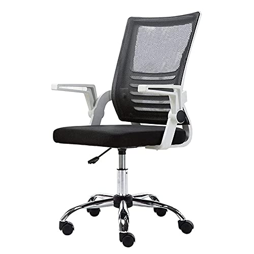 Duriano Silla de oficina en casa con altura ajustable y apoyabrazos, silla de escritorio ergonómica con giro de 360 ​​°, cómoda silla de malla acolchada para estudio, escritorio de computadora de ofic Cover