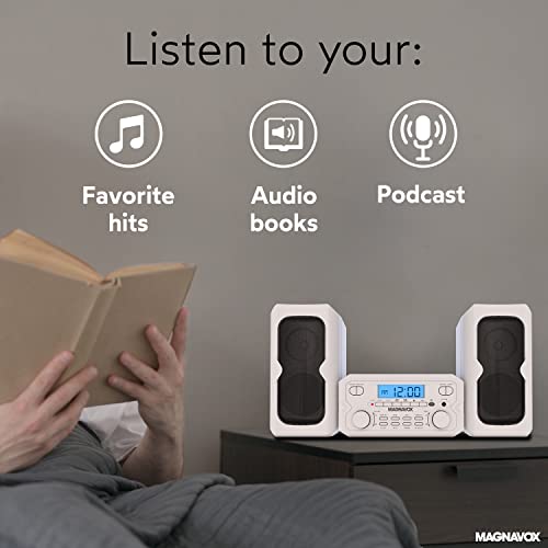 Magnavox MM435M-WH-EC Mm435M-Wh 3-Piece Compact Cd Shelf System With Digital Fm Stereo Radio thumb #4