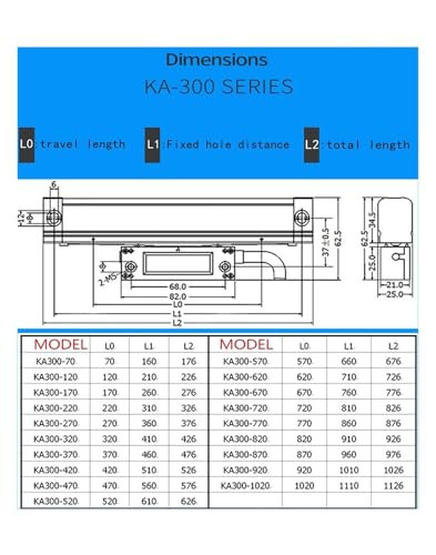Escalas lineales de precisión alta KA300 470mm 1um 5V TTL miniatura 4