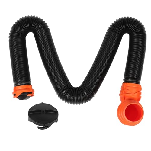 Image of Tissting RV Sewer Hose Extension Kit with 90 Swivel Fitting, PP Wear Resistance Heavy Duty Sewer Hose Extension Kit for Camper Motorhome Caravan(4.5m), default