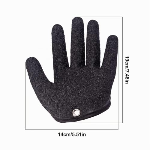 Angelhandschuhe TAIZER 2PCS Fisch Fang Handschuhe Raubfisch Stichfeste Bissfest Wasserdicht Angelhandschuh Raubfisch Magnetverschluss Anti Schnitt Rutschfesten Handschuh Für Umgang Mit Hecht Wels – Bild 2