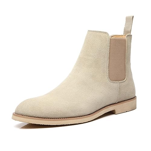 Men's Chelsea Boots Comfortable Suede Dress Boots Men's Non-Slip Fashionable Ankle Boots Casual