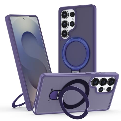 Hülle für Samsung Galaxy S23 Ultra mit Magsafe, [ Magnetischer Ständer Unsichtbarer Standring ] Stoßfest Handyhülle Case...