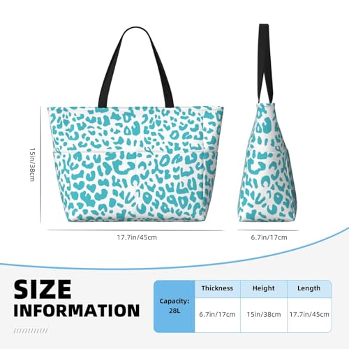 Large Beach Tote Bag for Women Extra Large Capacity Waterproof Sandproof Pool Bag Suitable for Swimming Pool Gym Travel Groceries Blue Spots4