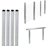 Industrias Duero - 4 unidades - TUBO CUADRADO ACERO GALVANIZADO- Sección 40x40 mm - Longitud 2 m - Espesor 3 mm