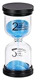 Sand Timer 2 Minute Hourglass Timer: Colorful Small Blue Sand Clock 2 Min, Plastic Hour Glass Sandglass Timer for Kids, Games, Decorative, Classroom, Kitchen, Toothbrush