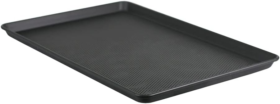 Endoshoji TKG Anodized Baking Top Panel, Drilled, French Size, Lightweight, Heat Transfer Aluminum, Color: Black, Width x Depth x Height: 23.6 x 15.7 x 1.2 inches (600 x 400 x 30 mm), Bottom