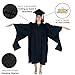 Masters Graduation Black Cap, Gown, and Hood (Full Master Grad Package) (Light Blue (M.Ed.-Education), 48