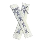 Shurhome Sweet Girl Leg Warmers Knit Socks with Plaids Ribbon for Cosplay and Winter Fashion 2000s Photo Props Ribbed Sleeves