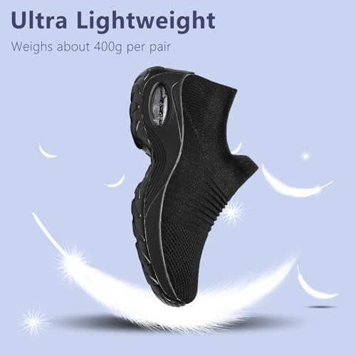 Image of Non Slip Work Shoes Women, Slip On Sneakers Women,Work Shoes Walking Gym Nurse Mesh Casual Fashion Sneakers Comfort Breathable Lightweight