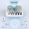 67W Dual Port USB C Power Adapter Bundle with 100W 6 Port Charging Station