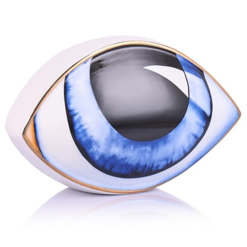 Estatua de Ojo Cerámico Diseño Moderno Decorativo