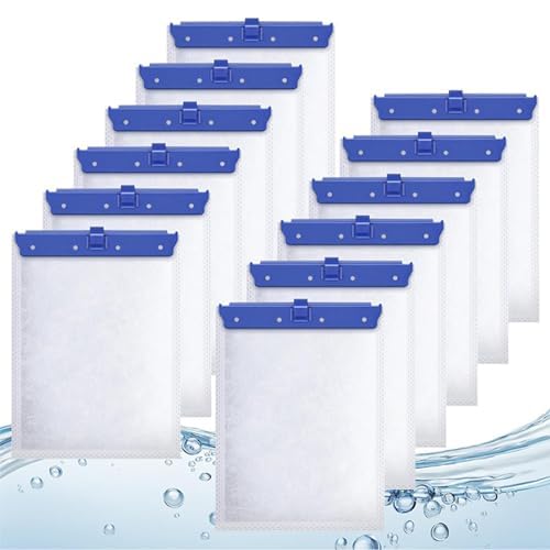 12-Pack Large Replacement Filter Cartridges for Tetra Whisper Bio-Bag Filters - Compatible with Tetra Whisper 20i, 40i/IQ20, 30, 45, 60/PF20, 30, 40, 60 and Aquariums ReptoFilter