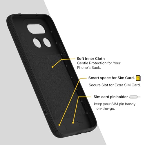 Image of Pikkme Back Cover for Realme 16 Pro 5G Camera Protection 3D Hexa Cube Design Silicone Protective Bumper Case (Black)