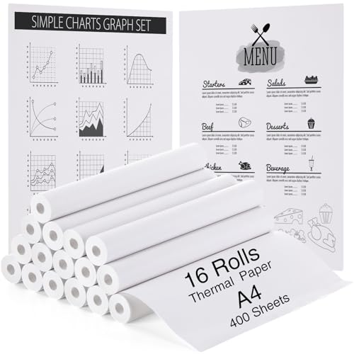 Papel térmico A4 Affrolling de 210 mm para imprimir contratos en la oficina móvil del coche