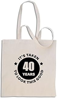 It's Taken 40 Years to Look This Good - 40th Birthday - Cotton Shopper Tote Gift Bag