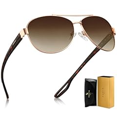 1. Polished Rose Gold Frame Frame Gradient Brown Lens