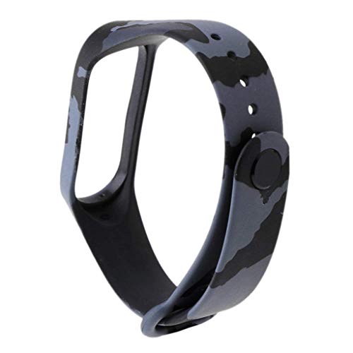 Image of Replacement Silicone Camouflage Army Style Band Strap for Xiaomi Mi Smart Band 4 and Mi Smart Band 3(Device Not Included) (Army Grey)