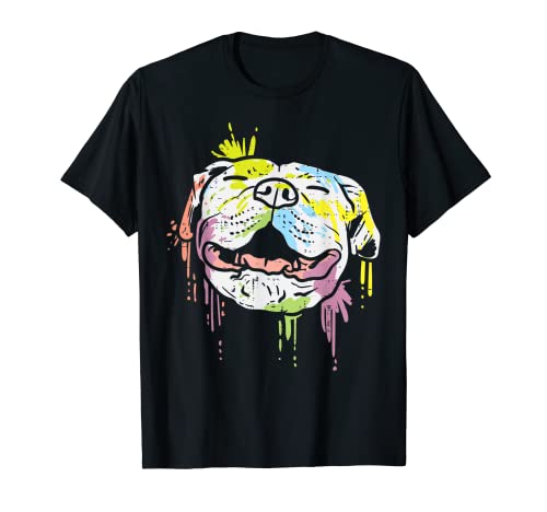 Colorful Pitbull American Terrier Pitty Dog Lover Owner Gift T-Shirt