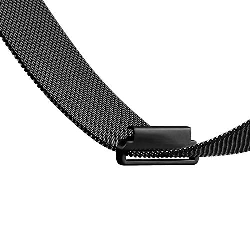 Image of AEETZ, Preimium Stainless Steel Milanese Band Strap Bracelet Magnetic Strap For Samsung Gear S3 Frontier & Classic Smart Watches - Milanese Black