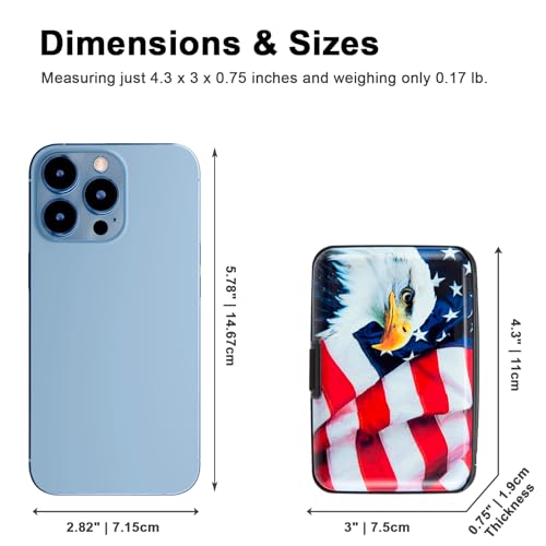 Image of Aluminum Wallet RFID Blocking Slim Metal Business ID Credit Card Holder Hard Case
