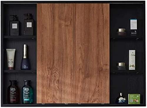 FDGSD Armario de Espejo de baño Armario de Almacenamiento de Pared de baño Armario de Medicina con Espejo corredizo con Acero corredizo de Madera Inoxidable