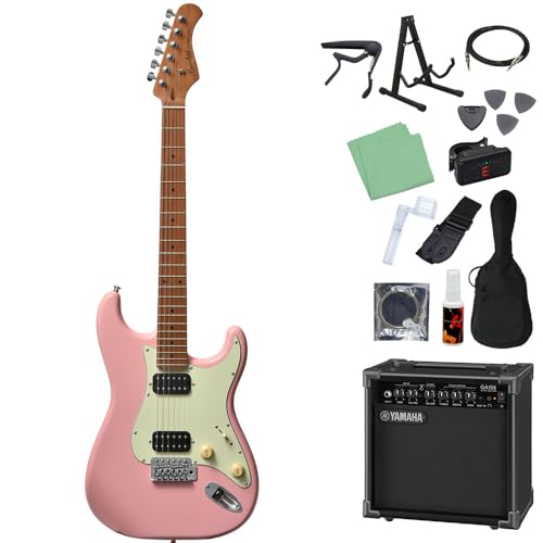 Bacchus BST-3-RSM/M エレキギター初心者14点セット 【GA15II付き】 SLPK ストラトタイプ ローステッドメイプルネック バッカス