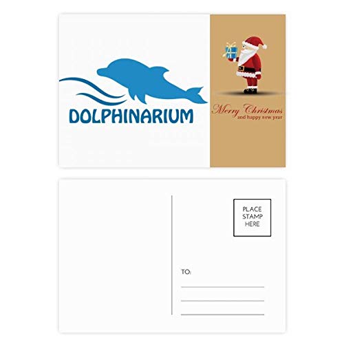Cartes postales dauphins Noël Blue Ocean en lot carton rigide