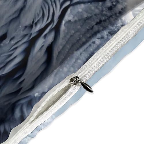 Parure tigre blanc housse de couette 200x200 en microfibre premium