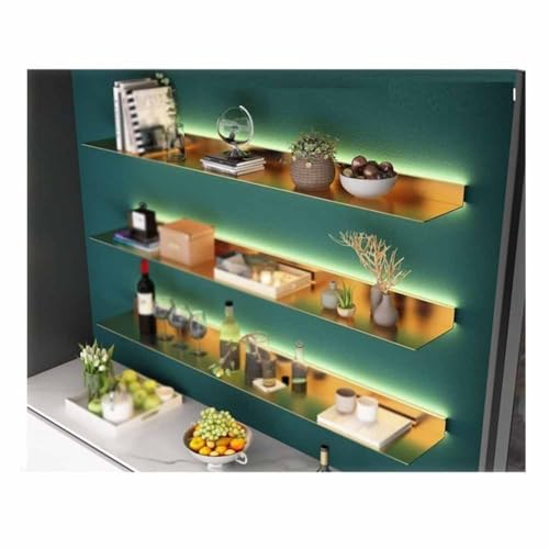 Genérico Estante Colgante de Pared, Estante de Metal Iluminado para Libros, estantes flotantes de Pared Multicapa, 1 Unidad de estantes flotantes de Metal, Estante de Pared, repisa para Cuadros, Esta