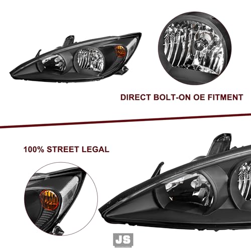 Image of JSBOYAT Headlight Assembly Fits for 2002 2003 2004 Toyota Camry SE /LE /XLE