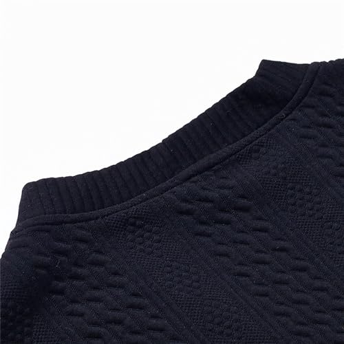 Mens Fashion Rib Cable Knitted Cardigan Shawl Long Sleeve Knitted Clothing Stand Collar Button Open Sweater3