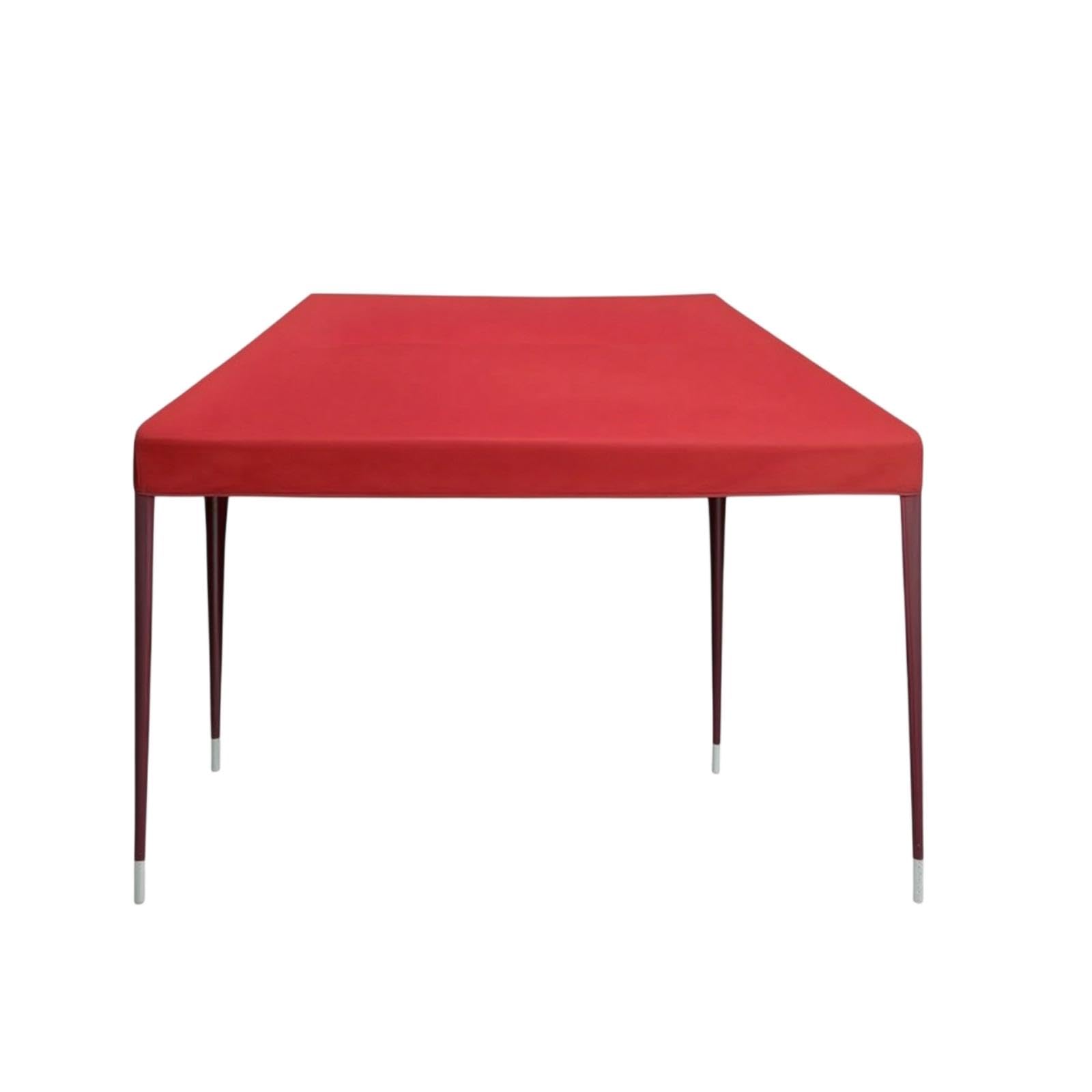 Square Canopy Tent Galvanized Steel Peaked Roof Canopy Tent Sun-Blocking 2x2m Wine Red-image-27