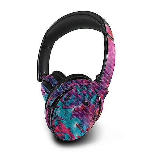 Image of MightySkins Carbon Fiber Skin Compatible with Bose QuietComfort 45 Headphones Paint Party | Protective, Durable Textured Carbon Fiber Finish | Easy to Apply | Made in The USA