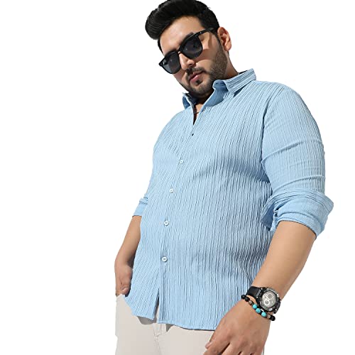 Image of Instafab Plus Men's Button Up Regular Fit Shirt for Casual Wear Modern Clothing Shirt Crafted with Regular Sleeve, Comfort Fit & High-Performance for Everyday Wear