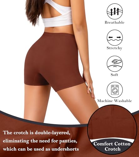 J-pone Womens Boyshort Underwear Cotton High Waisted Boxer Shorts Briefs Full Coverage Stretch Boy Shorts Panties Multipack3