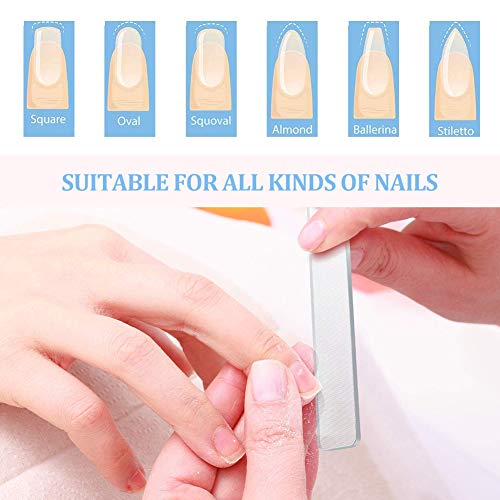 Premium Set bestehend aus 6 Glasnagelfeilen, Professionelle Glasnagelfeile Nagelfeile für Naturnägel, Babys, Kinder… – Bild 5