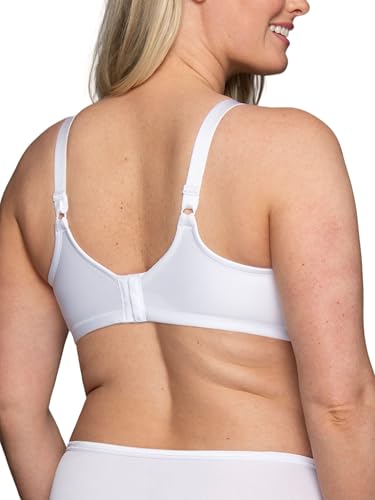Vanity Fair Women's Full Figure Beauty Back Smoothing Bra, 4 Way Stretch Fabric, Lightly Lined Cups up to H - Wirefree - White, 36H — view 3