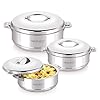Buy WARMEO Steam Insulated Stainless Steel Casseroles| Easy to Carry ...