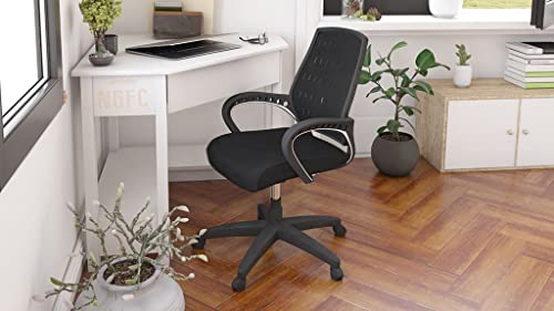 Image of NGFC Ergonomic Office,Gaming, Study, Computer, Boss,Desk Chairs for Office Work at Home |Chairs for Work from Home| Metal Base Seat Height Adjustable Chair |Comfortable & Spacious Seat (Black)
