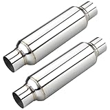 LCGP 2.5' inlet & outlet Universal Resonator, 16' Long Performance Muffler, Weld- On,...