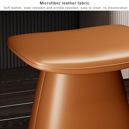 Taburete de tocador ergonómico de madera con cojín mullido para dormitorio 7