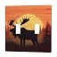 Silhouette Moose Sunset