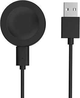 شاحن مغناطيسي من الجوال متوافق مع ساعة هواوي GT5/GT4/GT3/GT3 برو/GT3 SE/GT2 برو/ووتش 4/4 برو/3/3 برو/التيميت/جي تي رانر، قاعدة شحن محمولة مع كيبل شحن بطول 1 متر، اسود