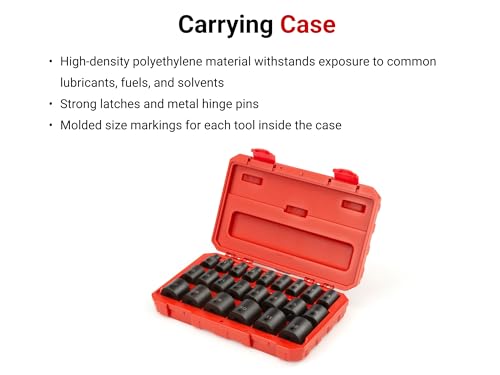 Image of TEKTON 1 /2 Inch Drive Impact Socket Set, 23-Piece | SID92322