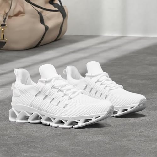 Image of Mens Slip On Walking Shoes Blade Non Slip Tennis Running Shoes Lightweight Workout Breathable Mesh Fashion Sneakers