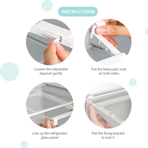 Image of oddpod Pack of 2 - Clear Refrigerator drawer organizer /Removable Fridge organizer bins, shelf food storage box for Fruits, Vegetables, Meat, Fish and more.